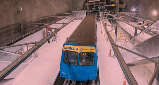 Obra da Linha 4 do metrô do Rio tem superfaturamento