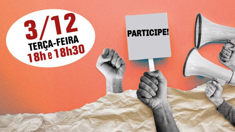 ATENÇÃO! ASSEMBLEIAS, dia 3/12, terça-feira, na SEDE DO SINDICATO. PARTICIPE!